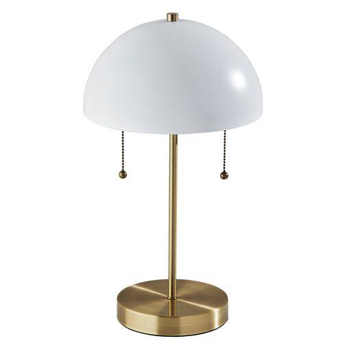 Finn Table Lamp - Antique Brass/White | Desk Lamp, Bedside Lamp