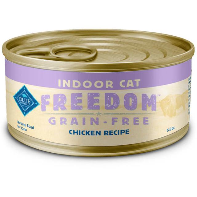 Blue Buffalo Freedom Natural Grain-Free, Chicken, Indoor Adult Wet Cat Food, 5.5 oz