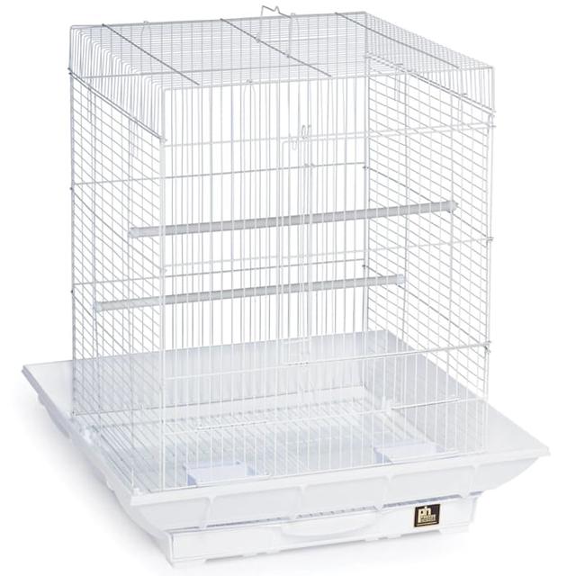 Prevue Pet Products Clean Life Series White Bird Cage, 18" L X 18" W X 24" H