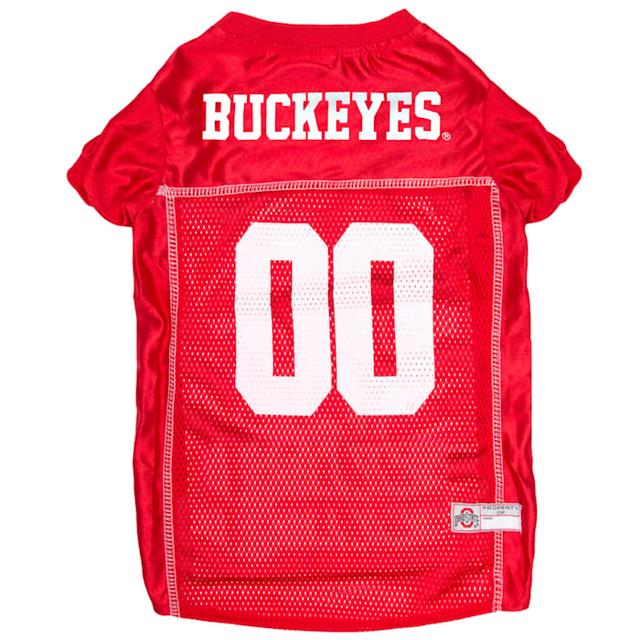 Pets First NCAA BIG 10 Mesh Jersey for Dogs, Ohio State, XS