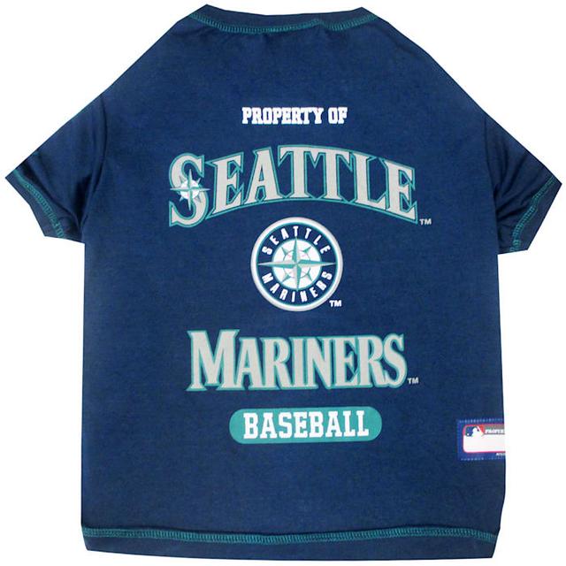 Pets First MLB American League West T-Shirt for Dogs, Seattle Mariners, Medium