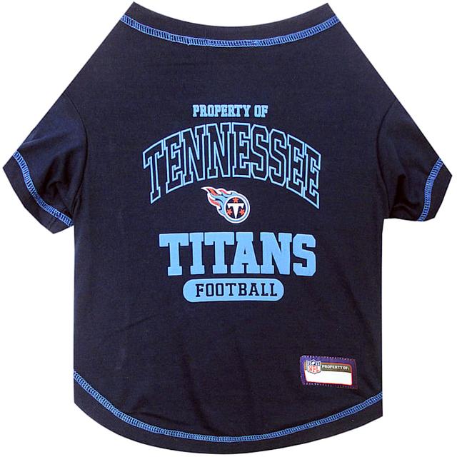 Pets First NFL AFC South T-Shirt For Dogs, Tennessee Titans, Medium