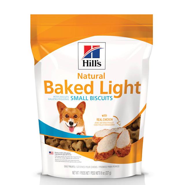 Hill's Natural Baked Light Biscuits with Real Chicken, Treats for Small Dogs, 8 oz., Bag