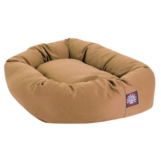 Majestic Pet Khaki Bagel Dog Bed, 40" L x 29" W, Tan, Large