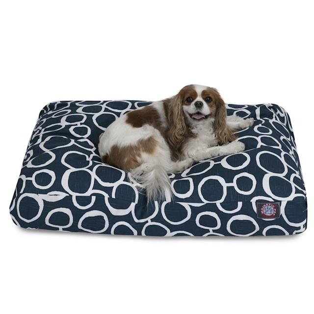 Majestic Pet Navy Blue Fusion Shredded Memory Foam Rectangle Dog Bed, 27" L x 20" W, Small