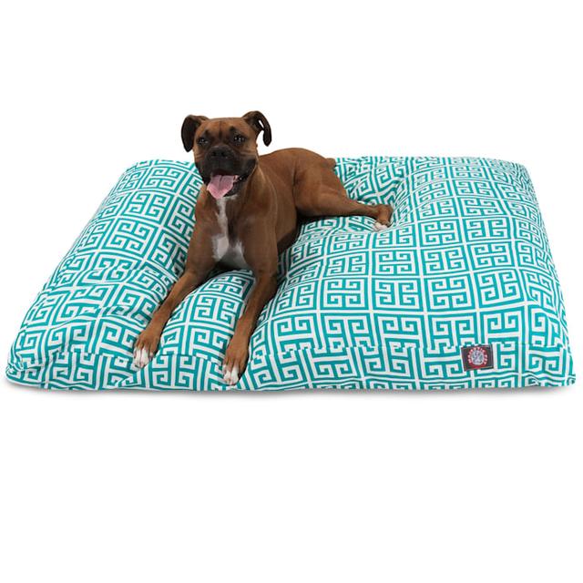 Majestic Pet Pacific Towers Shredded Memory Foam Rectangle Dog Bed, 36" L x 29" W, Blue, Medium