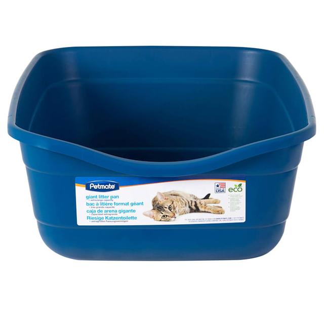 Petmate Open Litter Pan, Blue, Giant
