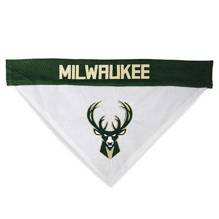 Pets First NBA Reversible Bandana for Dogs, Milwaukee Bucks, Small/Medium