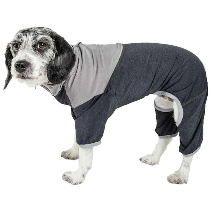 Pet Life Active Embarker Full Body Warm Up Grey Dog Sweaters, Gray, Small