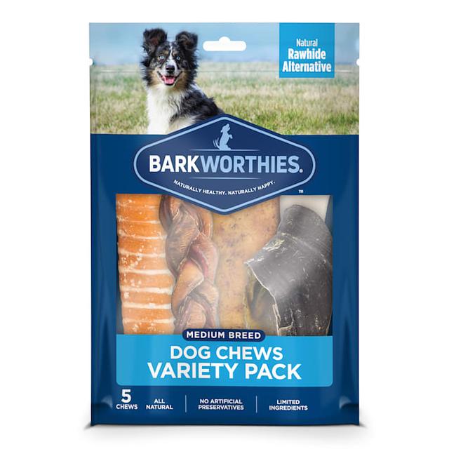 Barkworthies Medium Breed Variety Pack Dog Treats, 1.25 lbs