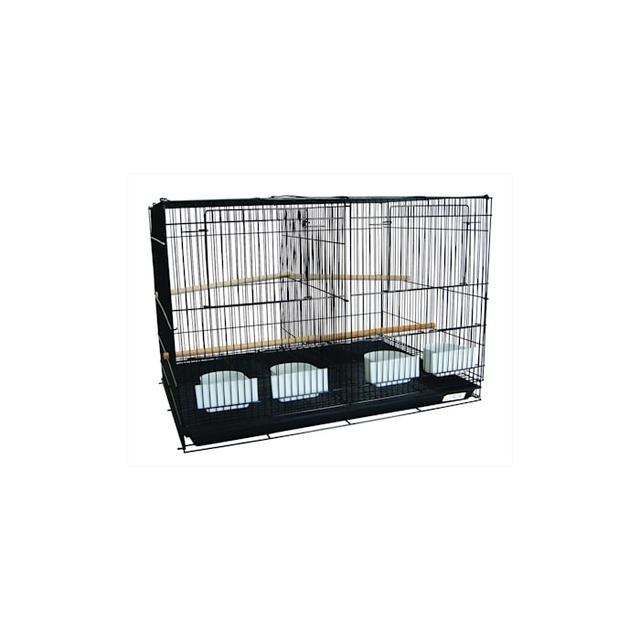YML Breeding Black Cages with Divider, Large
