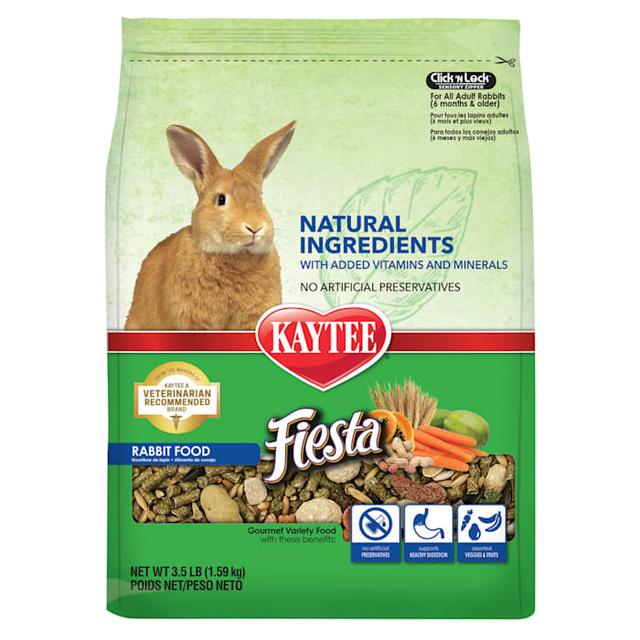 Kaytee Fiesta Naturals Rabbit Food, 3.5 lbs