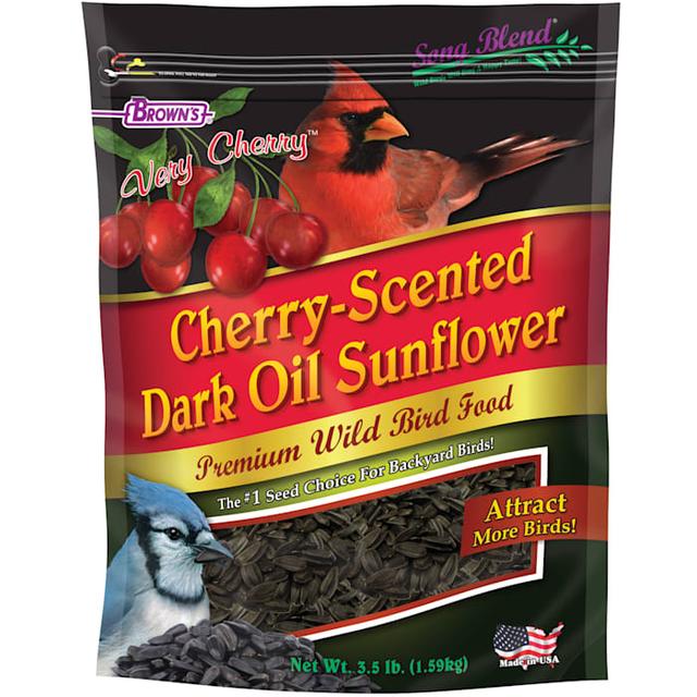 Brown's Song Blend Very Cherry Scented Dark Oil Sunflower Seeds Bird Food, 3.5 lbs