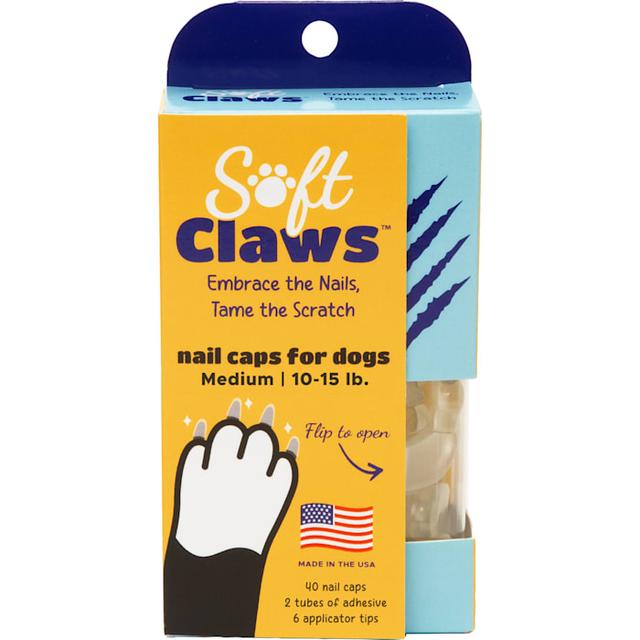 Soft Claws Clear Dog Nail Caps, Transparent, Medium