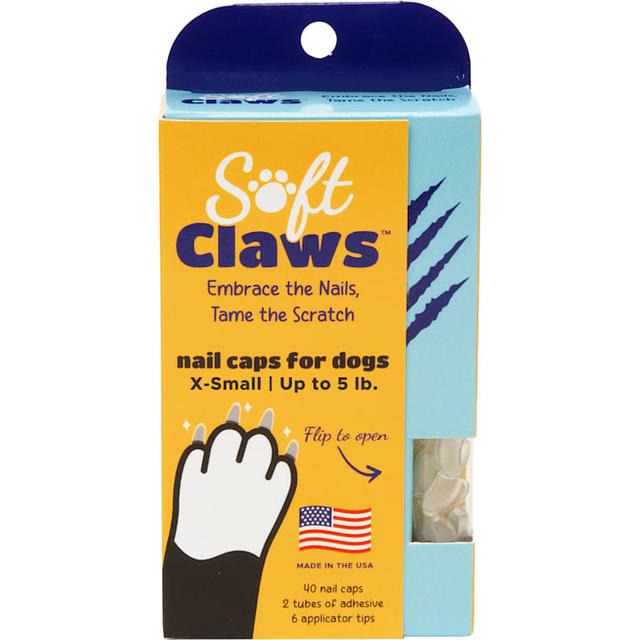 Soft Claws Clear Dog Nail Caps, Transparent, XS