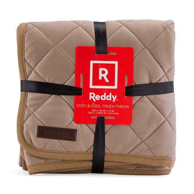 Reddy Cozy & Cool Touch Throw for Dogs, 30" L X 40" W, Tan