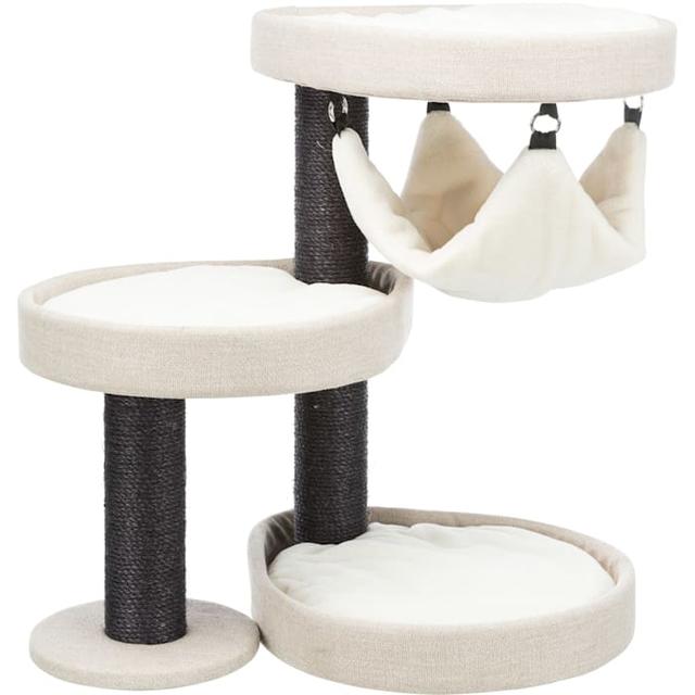 TRIXIE Cream Vidor Designer Cat Tower with Hammock, 28.3" H