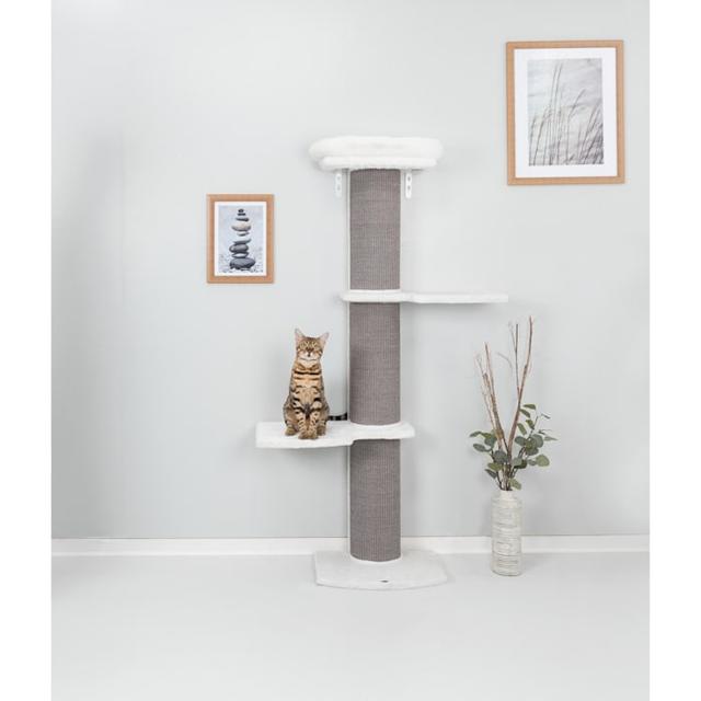 TRIXIE Gray Acadia Wall Support Cat Tower, 63" H