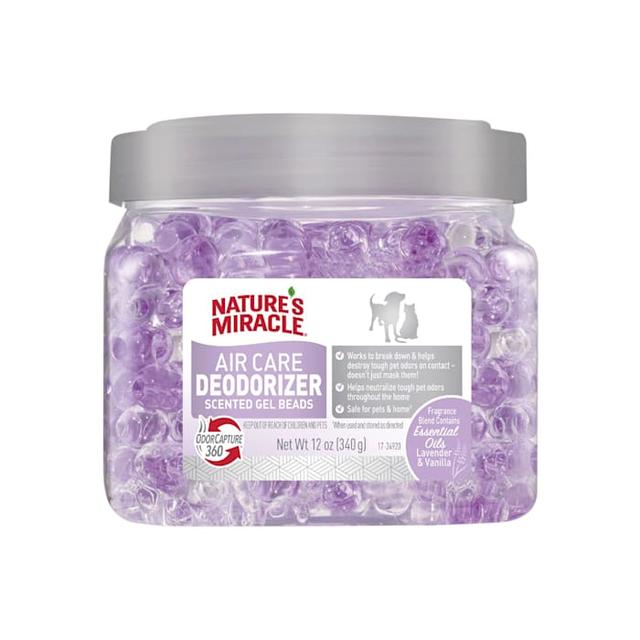 Nature's Miracle Air Care Deodorizer Scented Gel Beads for Dogs, 12 oz.