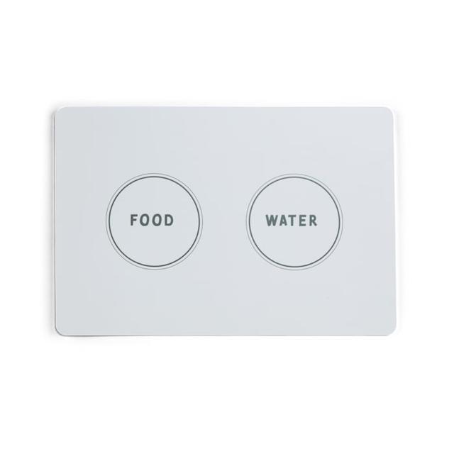 EveryYay White Grid Placemat for Dogs, 20" L X 13.5" W, Small