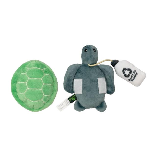 Grrreen Turtle Puzzle Plush Cat Toy, Grey