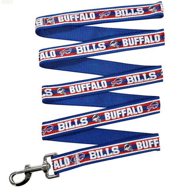 Pets First Buffalo Bills Satin Dog Leash, 6 ft, Blue, Medium