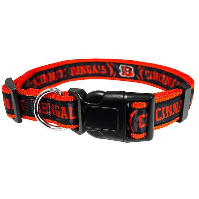 Pets First Cincinnati Bengals Satin Dog Collar, Orange, Medium