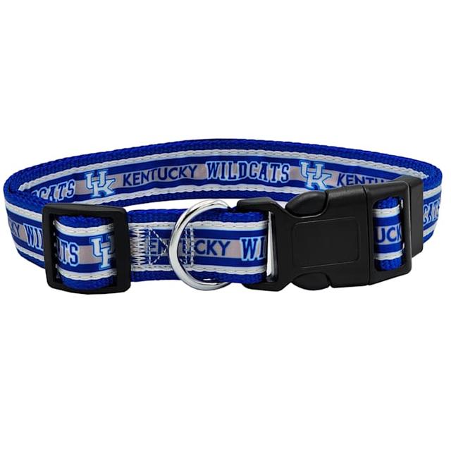 Pets First Kentucky Satin Dog Collar, Blue, Small