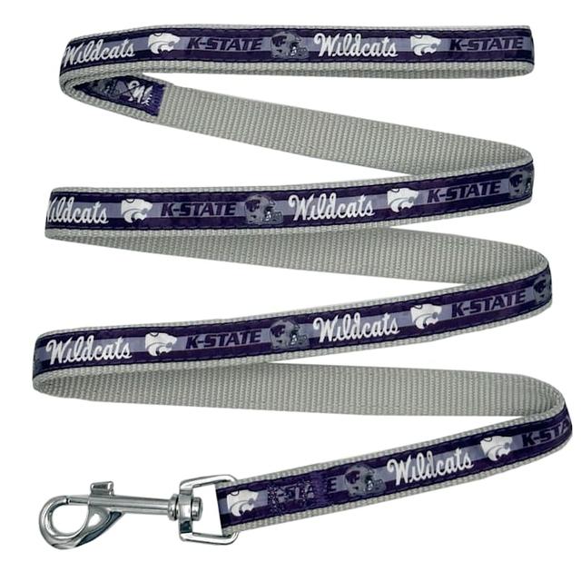 Pets First NCAA Kansas State Satin Dog Leash, 4 ft, Small