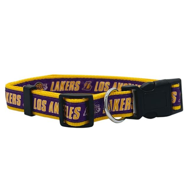 Pets First NBA Satin Dog Collar, LA Lakers, Large