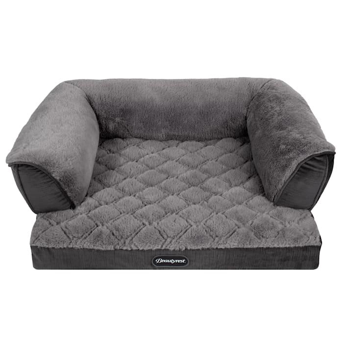 Beautyrest Super Lux Sofa Pet Bed, 29" L X 24" W X 8" H, Gray, Medium