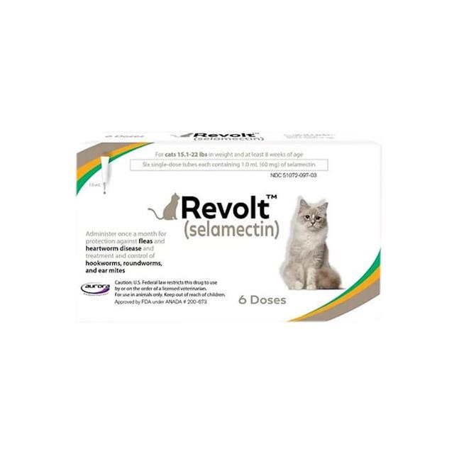 Revolt Feline Topical Solution for Cats 15.1-22 lbs, 6 Count, 22 lbs