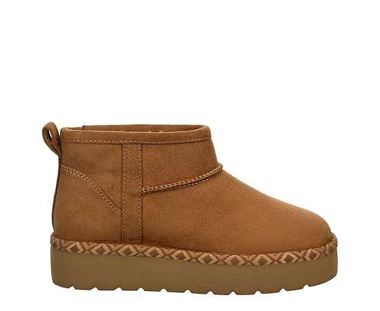 Cupcake Couture Teegan Girls' Chestnut Fur Boots for Kids