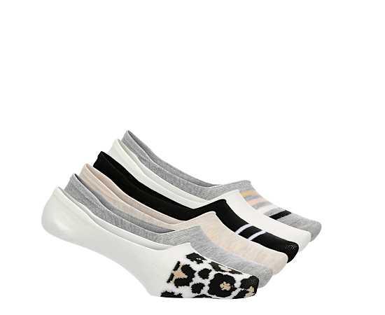 Steve Madden Womens Patterned Liner Socks 6 Pairs