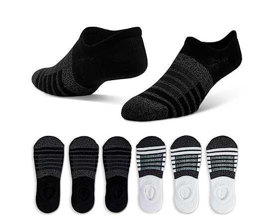 Sof Sole Men's Medium Cushion Liner Socks 6 Pairs