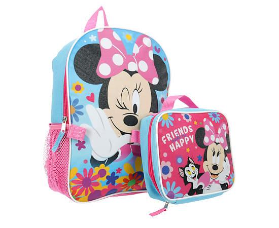 Minnie Mouse Girls Backpack Set With Lunch Box