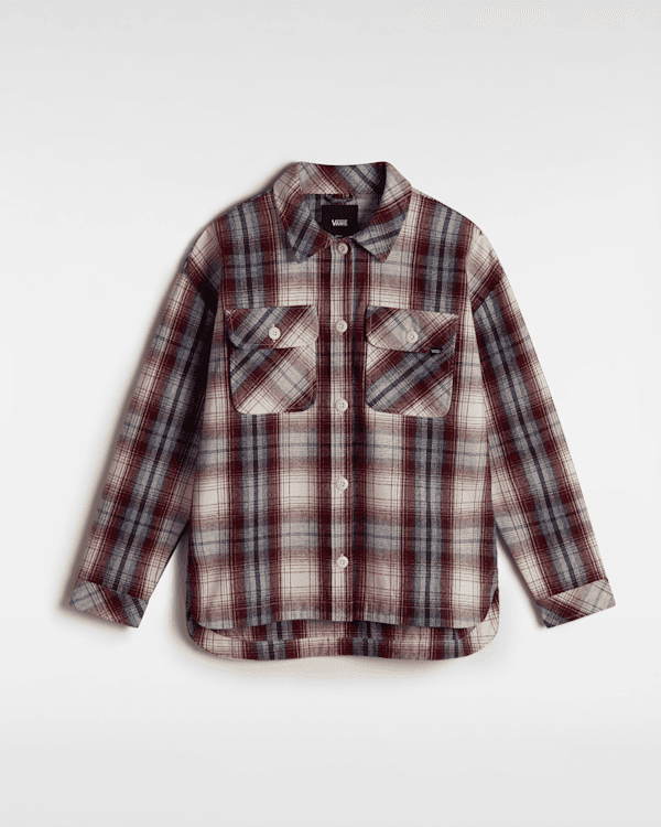 Vans - Eliza Woven Shacket, Woman, Burgundy, Size: M