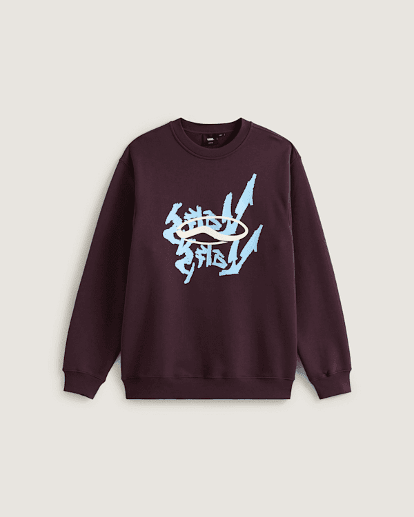 Vans - Mirror V Loose Sweater, Man, Blue, Size: L