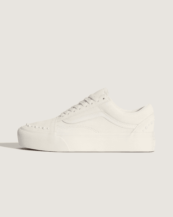 Vans - Old Skool Platform Shoes, Man, White, Size: 6.5