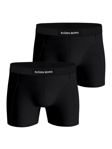 Björn Borg Premium Cotton Stretch Boxer 2-pack Black, S