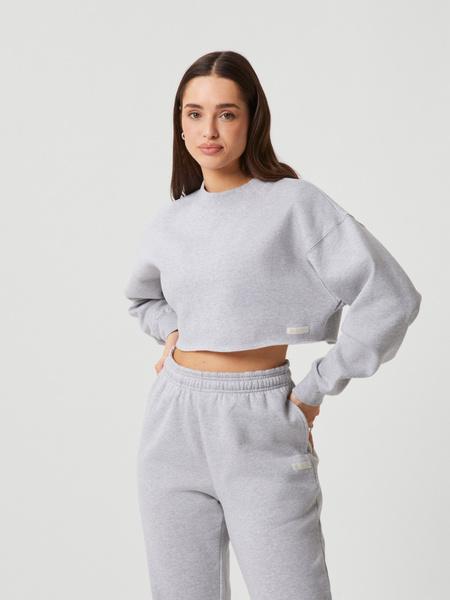 Björn Borg Studio Oversized Cropped Crew Grey, L