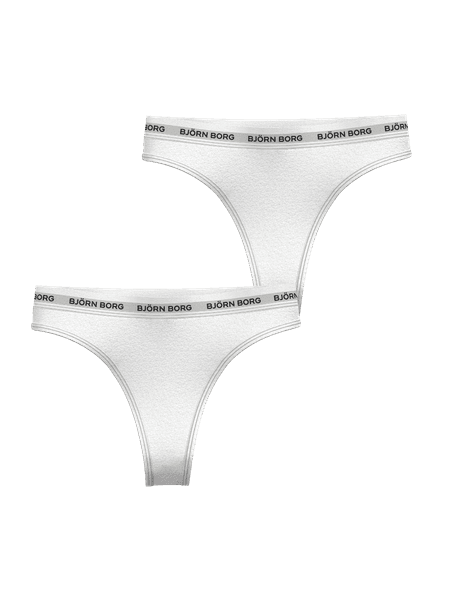 Björn Borg Core Logo Thong 2-pack White, M