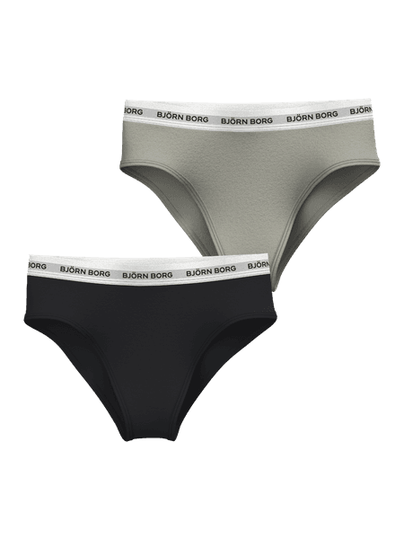 Björn Borg Core Logo High Waist Brief 2-pack Green, S