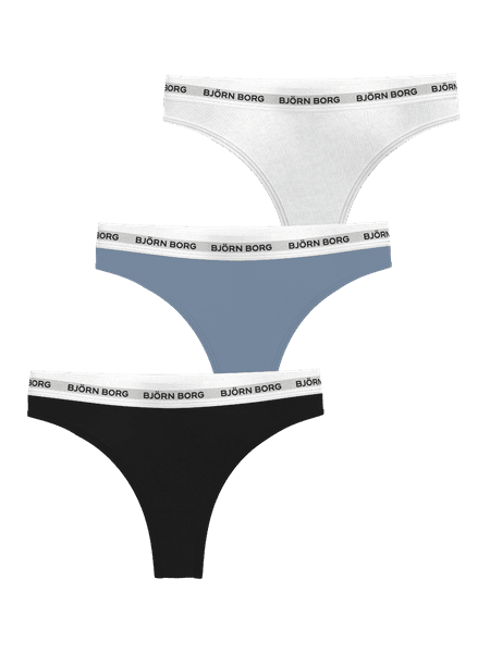 Björn Borg Logo Thongs 3-pack Multi, XS