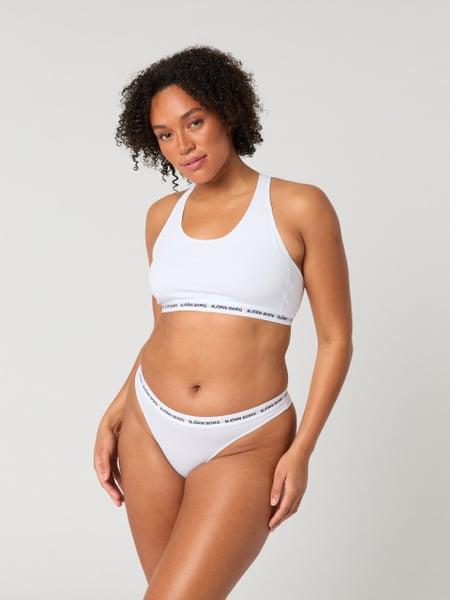 Björn Borg Logo Thongs 3-pack Hvid, XXL