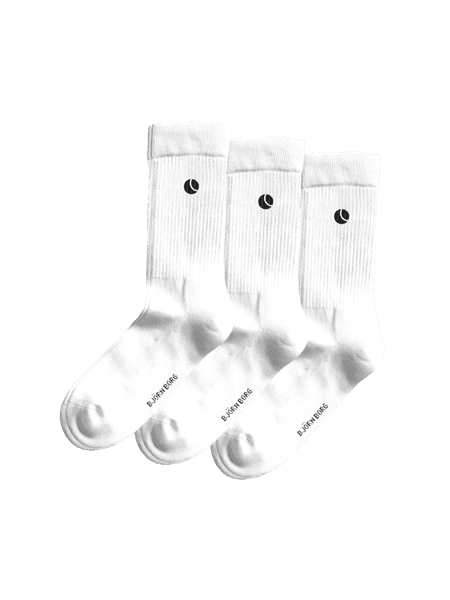 Björn Borg Core Crew Socks 3-pack White, 36-40