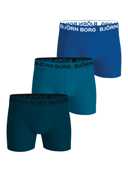 Björn Borg Cotton Stretch Boxers 3-pack Blå, L