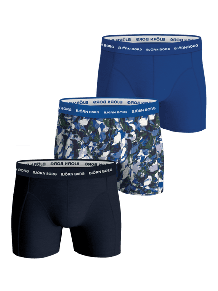 Björn Borg Cotton Stretch Boxers 3-pack Blue, XXL