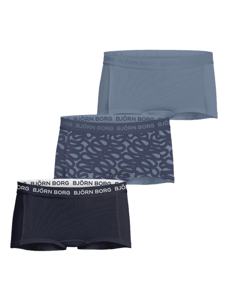 Björn Borg Cotton Stretch Boxer Shorts 3-pack Blauw, 146-152