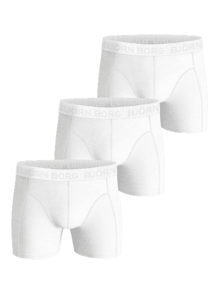 Björn Borg Cotton Stretch Boxers 3-pack Wit, L